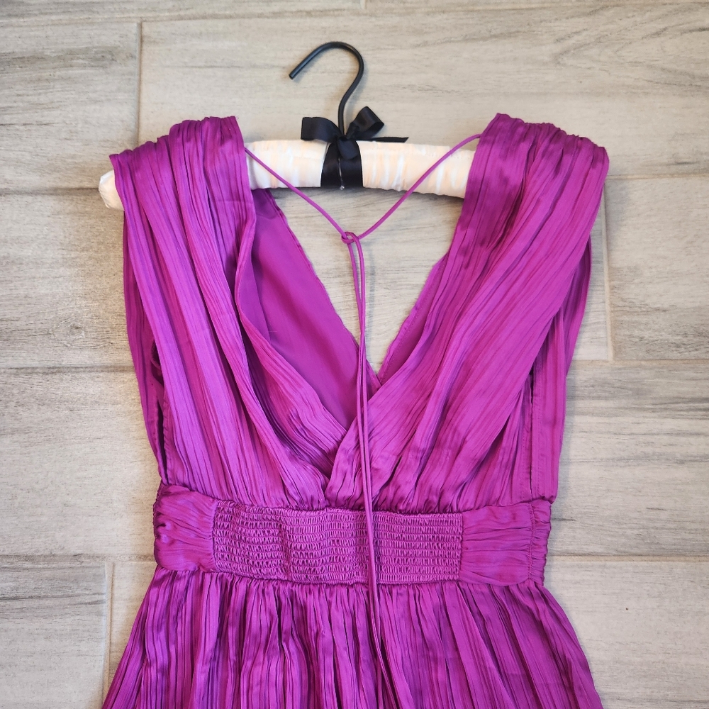 Steve Madden mini dress XS magenta pink Camilea pleated A-line party new $90 - Picture 13 of 15